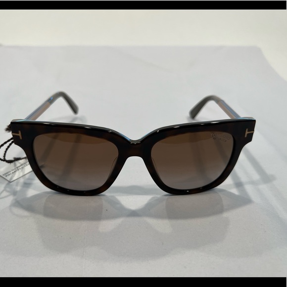 TOM FORD NWT Tracy Havana Brown Gradient Polarized Sunglasses - Picture 2 of 12